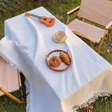 Waterproof Picnic Blanket, Foldable Outdoor Ground Mat for Camping, Beach, Hiking, Parties and Family Picnics, White, 90 x 150 cm