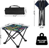 Portable Folding Camping Stool with Carry Bag, Lightweight Outdoor Seat for Fishing, Hiking, Gardening, Beach Trips and Picnics, Medium Blue