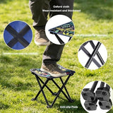 Portable Folding Camping Stool with Carry Bag, Lightweight Outdoor Seat for Fishing, Hiking, Gardening, Beach Trips and Picnics, Medium Blue In Australia - Darrahopens