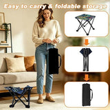 Portable Folding Camping Stool with Carry Bag, Lightweight Outdoor Seat for Fishing, Hiking, Gardening, Beach Trips and Picnics, Medium Blue