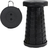 Telescopic Folding Stool, Portable Lightweight Camping Seat for Fishing, Hiking, Picnics, Parks, Queues and Outdoor Activities, Black In Australia - Darrahopens