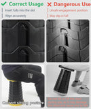 Telescopic Folding Stool, Portable Lightweight Camping Seat for Fishing, Hiking, Picnics, Parks, Queues and Outdoor Activities, Black