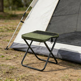 Portable Crossbody Bag Folding Stool, Lightweight Outdoor Seat and Carry Bag for Camping, Hiking, Fishing, Sports Events and Travel, Black
