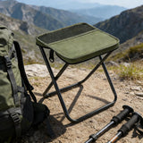 Portable Crossbody Bag Folding Stool, Lightweight Outdoor Seat and Carry Bag for Camping, Hiking, Fishing, Sports Events and Travel, Black