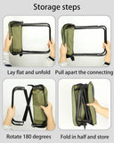 Portable Crossbody Bag Folding Stool, Lightweight Outdoor Seat and Carry Bag for Camping, Hiking, Fishing, Sports Events and Travel, Black