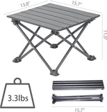 Roll Up Camping Table with Carry Bag, Lightweight Aluminium Table for Picnics, BBQs, Travel and Camping, Black, 39.9 x 34.8 x 27.9 cm In Australia - Darrahopens