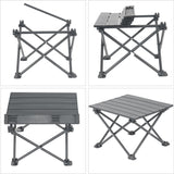 Roll Up Camping Table with Carry Bag, Lightweight Aluminium Table for Picnics, BBQs, Travel and Camping, Black, 39.9 x 34.8 x 27.9 cm In Australia - Darrahopens