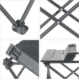 Roll Up Camping Table with Carry Bag, Lightweight Aluminium Table for Picnics, BBQs, Travel and Camping, Black, 39.9 x 34.8 x 27.9 cm In Australia - Darrahopens