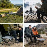 Roll Up Camping Table with Carry Bag, Lightweight Aluminium Table for Picnics, BBQs, Travel and Camping, Black, 39.9 x 34.8 x 27.9 cm In Australia - Darrahopens