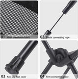 Portable Folding Camping Chair with Carry Bag, Breathable Mesh Outdoor Seat for Hiking, Beach Trips, Picnics, Parks and Home Use, Black