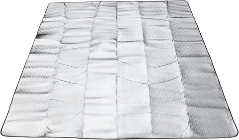 Double Sided Aluminium Foil Foam Camping Mat, Waterproof Insulated Ground Sheet for Tents, Beach, Picnics and Outdoor Sleeping, 195 x 195 cm In Australia - Darrahopens