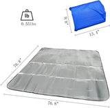 Double Sided Aluminium Foil Foam Camping Mat, Waterproof Insulated Ground Sheet for Tents, Beach, Picnics and Outdoor Sleeping, 195 x 195 cm In Australia - Darrahopens