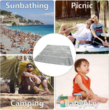 Double Sided Aluminium Foil Foam Camping Mat, Waterproof Insulated Ground Sheet for Tents, Beach, Picnics and Outdoor Sleeping, 195 x 195 cm