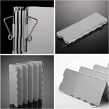 8 Panel Foldable Camping Stove Windscreen, Lightweight Aluminium Wind Shield with Carry Bag for Butane Stoves, Picnics and Outdoor Cooking