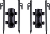 2 Pack Camping Tent Pole Holders with Ground Nails, Fixed Tube Stands for Tent Poles, Fishing Shelters, Hiking and Outdoor Camping In Australia - Darrahopens