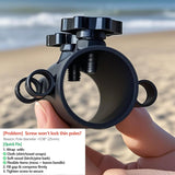 2 Pack Camping Tent Pole Holders with Ground Nails, Fixed Tube Stands for Tent Poles, Fishing Shelters, Hiking and Outdoor Camping