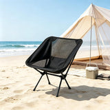 Portable Folding Moon Chair with Carry Bag, Lightweight Aluminium Outdoor Seat for Camping, Hiking, Beach, Fishing and Picnics, Black In Australia - Darrahopens