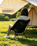 Portable Folding Moon Chair with Carry Bag, Lightweight Aluminium Outdoor Seat for Camping, Hiking, Beach, Fishing and Picnics, Black In Australia - Darrahopens