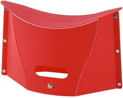 Portable Folding Plastic Camping Stool, Ultra Thin Outdoor Seat and Shopping Basket for Hiking, Fishing, Picnics, Travel and Beach Use, Red In Australia - Darrahopens