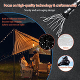 6 Pack Tent Guy Lines with Aluminium Tensioners, Lightweight Reflective Camping Cord for Tents, Tarps, Canopies and Outdoor Shelters, Black In Australia - Darrahopens