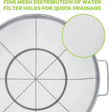 3 Piece Stainless Steel Colander Set with Handles, Nesting Strainer Bowls for Pasta, Rice, Fruit and Vegetables, 22 cm, 25 cm and 28 cm