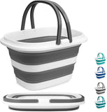 16 L Collapsible Mop Bucket, Foldable Plastic Cleaning Tub with Handle for Laundry, Car Washing, Camping, Fishing and Home Storage