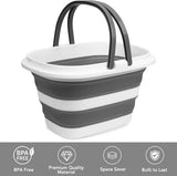 16 L Collapsible Mop Bucket, Foldable Plastic Cleaning Tub with Handle for Laundry, Car Washing, Camping, Fishing and Home Storage