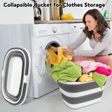16 L Collapsible Mop Bucket, Foldable Plastic Cleaning Tub with Handle for Laundry, Car Washing, Camping, Fishing and Home Storage In Australia - Darrahopens