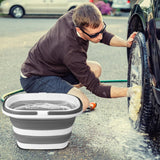 16 L Collapsible Mop Bucket, Foldable Plastic Cleaning Tub with Handle for Laundry, Car Washing, Camping, Fishing and Home Storage