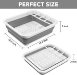 Collapsible Dish Drying Rack, Pop Up Dinnerware Drainer and Plate Organiser for Kitchen, RV, Caravan, Camping and Travel, Grey In Australia - Darrahopens