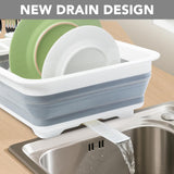 Collapsible Dish Drying Rack, Pop Up Dinnerware Drainer and Plate Organiser for Kitchen, RV, Caravan, Camping and Travel, Grey In Australia - Darrahopens