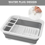 Collapsible Dish Drying Rack, Pop Up Dinnerware Drainer and Plate Organiser for Kitchen, RV, Caravan, Camping and Travel, Grey In Australia - Darrahopens