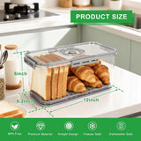 Clear Airtight Bread Storage Box, Kitchen Countertop Bread Keeper for Loaves, Bagels, Cookies and Homemade Baked Goods, Dishwasher Safe In Australia - Darrahopens