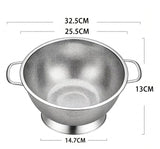 Stainless Steel Mesh Kitchen Strainer, Food Sieve with Riveted Handles and Ring Base for Pasta, Rice, Vegetables, Fruit and Draining In Australia - Darrahopens