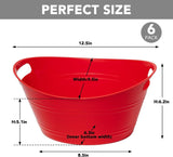 6 Pack Plastic Ice Buckets with Handles, 4.5 L Drink Tubs for Wine, Beer, Champagne, Parties, Bars and Beverage Cooling, Assorted Colours In Australia - Darrahopens