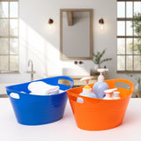6 Pack Plastic Ice Buckets with Handles, 4.5 L Drink Tubs for Wine, Beer, Champagne, Parties, Bars and Beverage Cooling, Assorted Colours