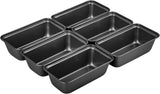 6 Pack Non Stick Mini Loaf Pans, Carbon Steel Baking Tins for Bread, Cakes, Meatloaf, Desserts and Home Baking, Grey In Australia - Darrahopens