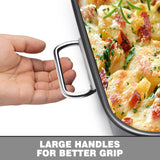 Non Stick Lasagne Pan with Handles, Deep Rectangular Oven Roasting Dish for Cakes, Brownies, Lasagne and Family Baking, 38.1 x 27.9 x 7.6 cm