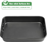 Non Stick Lasagne Pan with Handles, Deep Rectangular Oven Roasting Dish for Cakes, Brownies, Lasagne and Family Baking, 38.1 x 27.9 x 7.6 cm