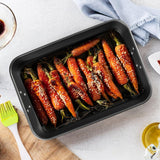 Non Stick Lasagne Pan with Handles, Deep Rectangular Oven Roasting Dish for Cakes, Brownies, Lasagne and Family Baking, 38.1 x 27.9 x 7.6 cm
