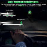 Rechargeable LED Reflective Running Vest, Adjustable High Visibility Gear for Night Walking, Cycling, Jogging and Exercise, Green and Pink In Australia - Darrahopens