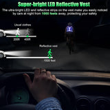 Rechargeable LED Reflective Running Vest, Adjustable High Visibility Safety Gear for Night Walking, Cycling, Jogging and Exercise, Blue In Australia - Darrahopens