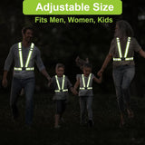 2 Pack High Visibility Reflective Safety Vests, Adjustable Running Gear for Cycling, Jogging, Walking and Night Exercise, Orange