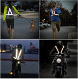 2 Pack High Visibility Reflective Safety Vests, Adjustable Running Gear for Cycling, Jogging, Walking and Night Exercise, Blue