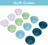 12 Pack Large Silicone Muffin Cups, Reusable Jumbo Cupcake Liners for Baking, Lunchboxes, Ovens and Dishwashers, Neutral Colours, 9 cm In Australia - Darrahopens