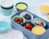 12 Pack Large Silicone Muffin Cups, Reusable Jumbo Cupcake Liners for Baking, Lunchboxes, Ovens and Dishwashers, Neutral Colours, 9 cm In Australia - Darrahopens