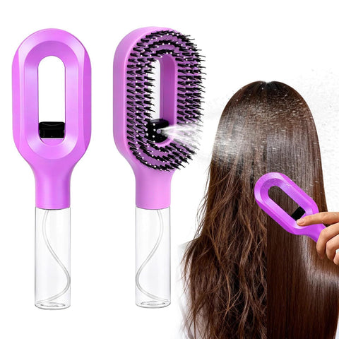 Dual Function Detangling Hair Brush with Water Mister, Non Electric Wet and Dry Brush for Curly, Wavy and Straight Hair, Anti Frizz Styling In Australia - Darrahopens