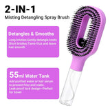 Dual Function Detangling Hair Brush with Water Mister, Non Electric Wet and Dry Brush for Curly, Wavy and Straight Hair, Anti Frizz Styling In Australia - Darrahopens