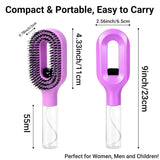 Dual Function Detangling Hair Brush with Water Mister, Non Electric Wet and Dry Brush for Curly, Wavy and Straight Hair, Anti Frizz Styling