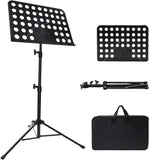 Sheet Music Stand with Carry Bag, Adjustable Folding Music Holder for Guitar, Ukulele, Violin, School Practice and Stage Use, Black In Australia - Darrahopens